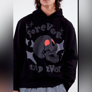 PacSun Black Skull Graphic Hoodie